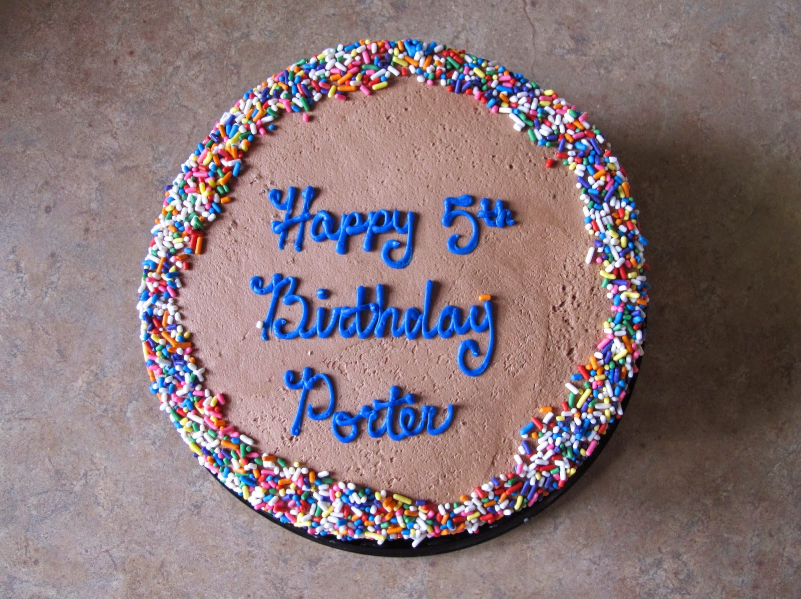 Porter's 5th Birthday Cake