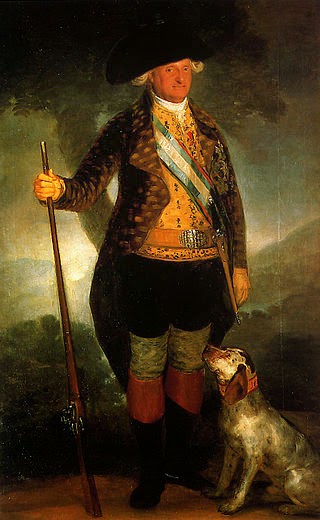 Carlos  IV vestido de cazador del artista Francisco de Goya de España