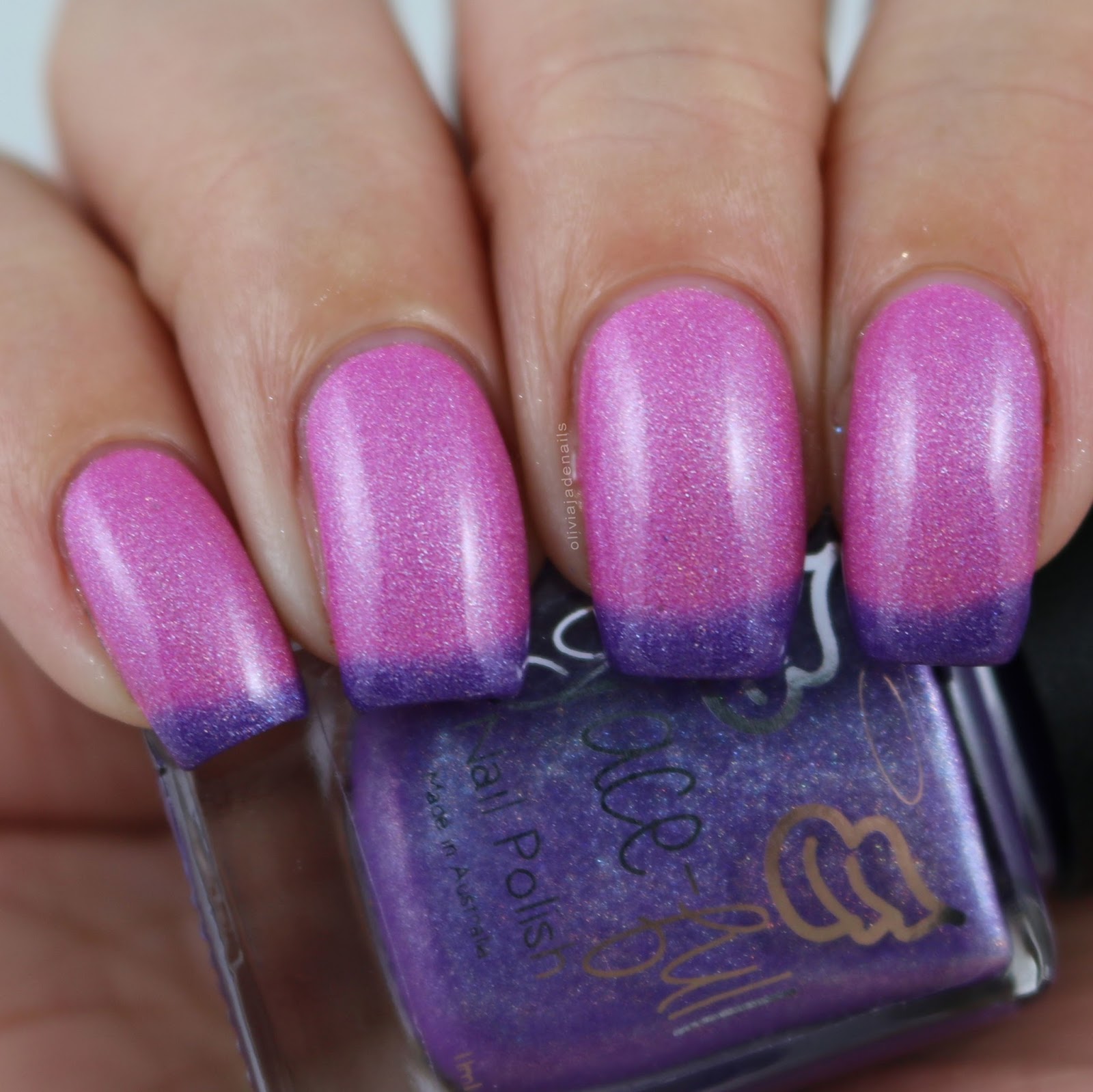 Grace-full Nail Polish Dreamy Dawn (transitioning) swatched by Olivia Jade Nails