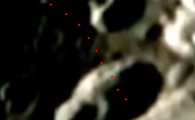 Lunar UFO is coming out the crater. Lunar UFO is coming out the crater.