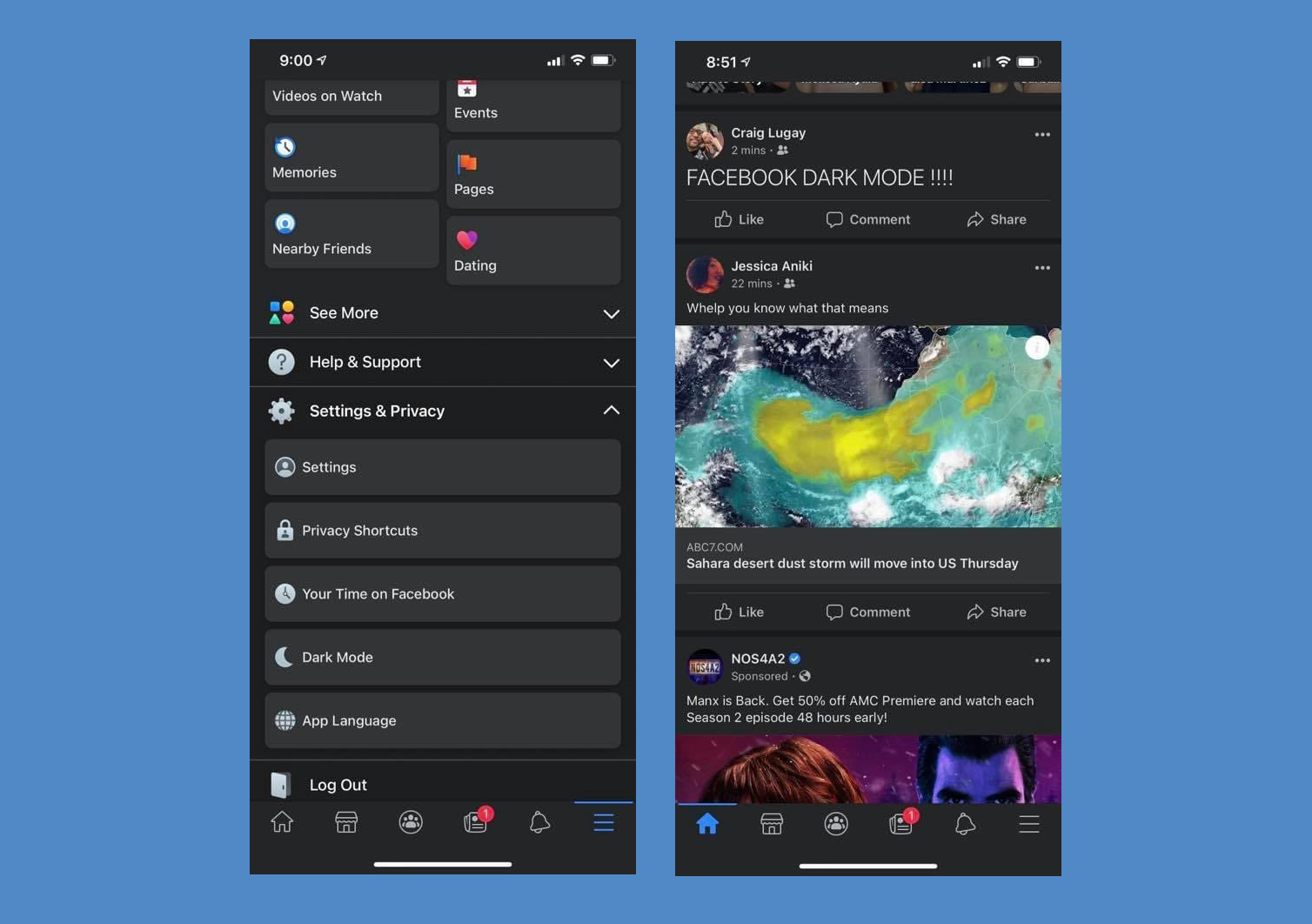 Facebook is Finally Rolling Out Dark Mode For iOS Users