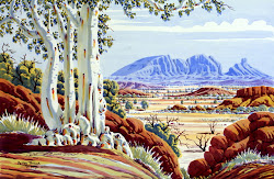 namatjira albert aboriginal watercolour paintings sonder taylor artist peter hermannsburg painting artists australian mt australia western landscape watercolor central perspective