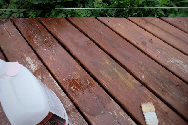 testing deck stain remover