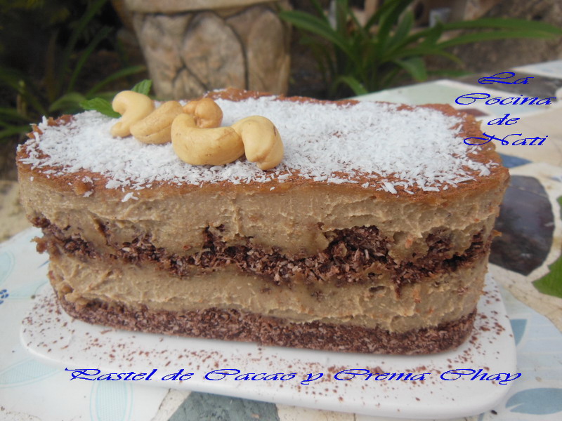 La Cocina de Nati. PASTEL DE CACAO Y CREMA CHAI