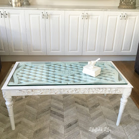 White ornate coffee table - lilyfield life