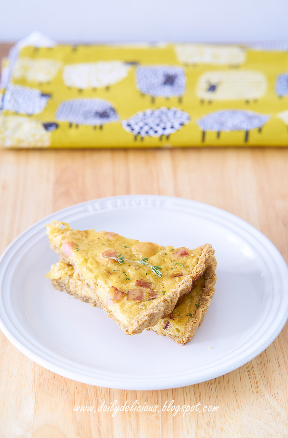 dailydelicious Quiche with Oat and sun flower crust