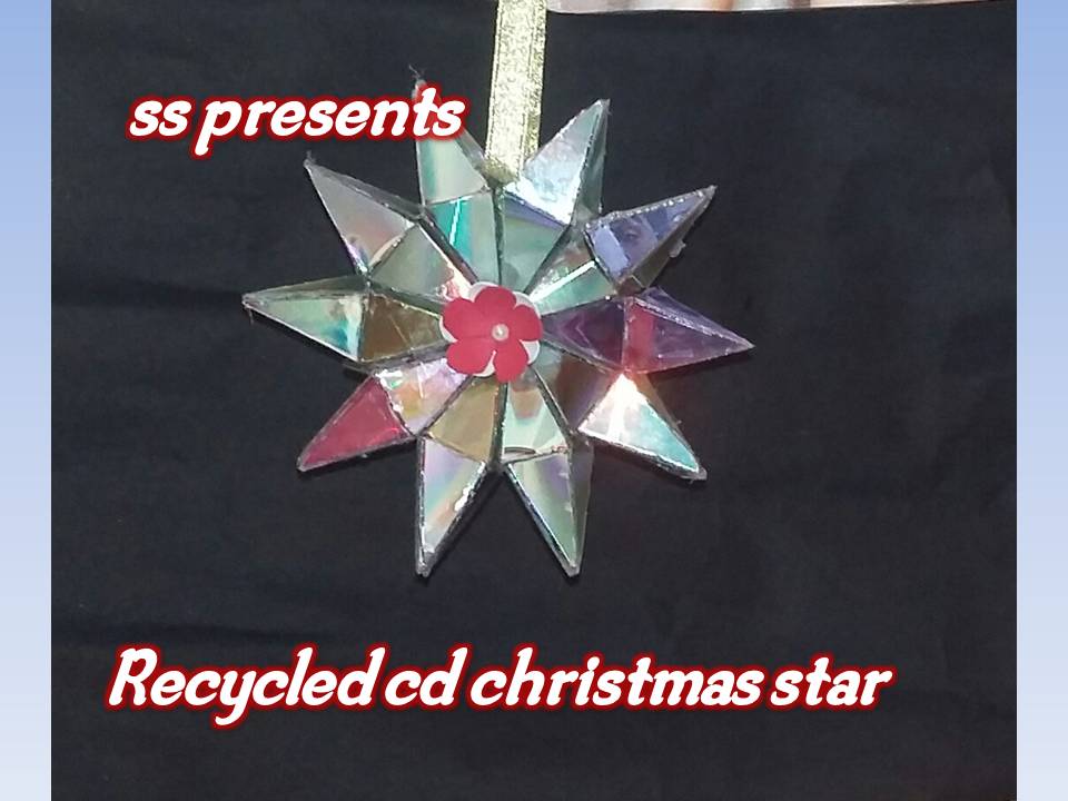 Christmas Star With Recycled Cd S