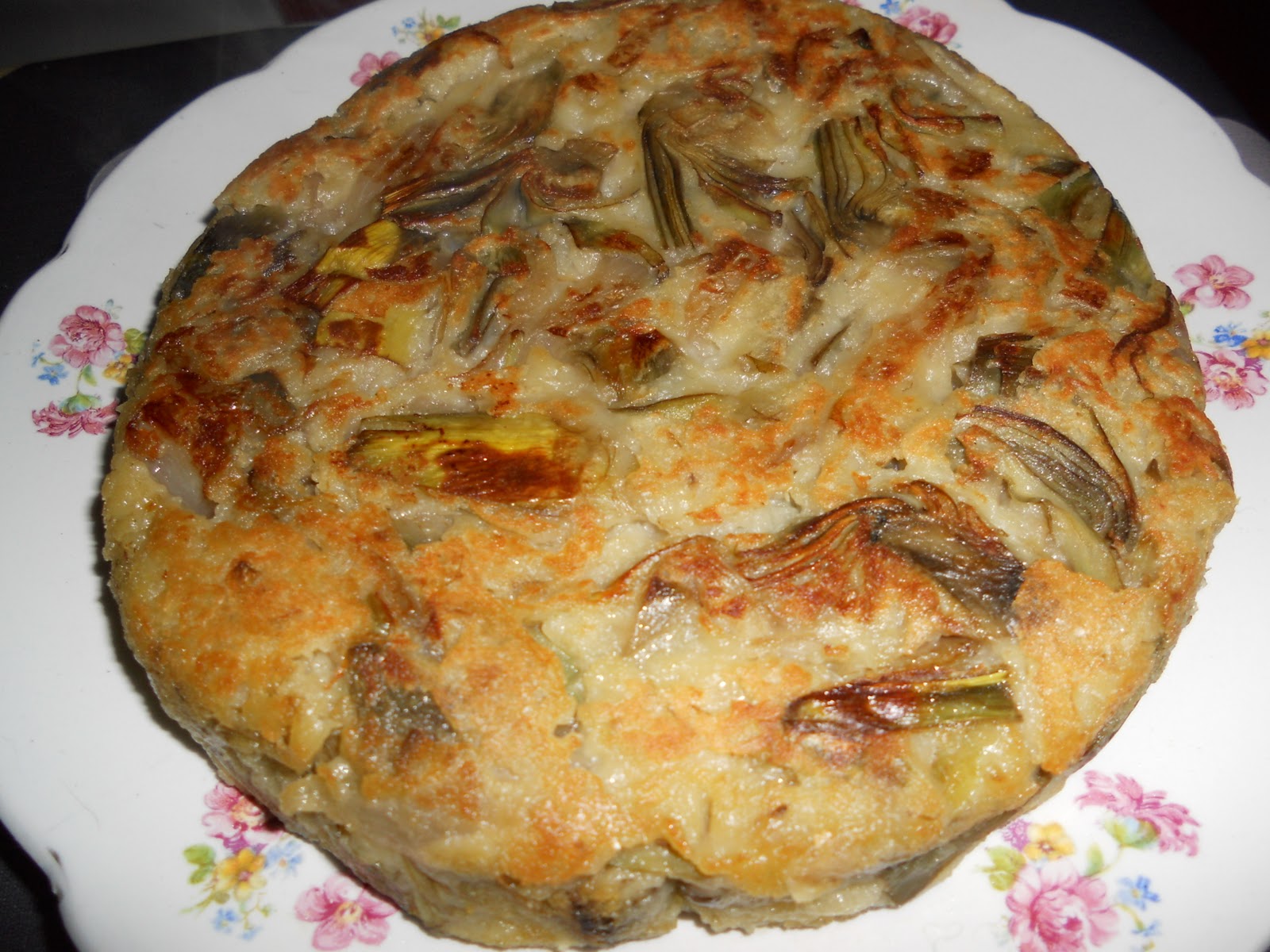 The Xixi's Club Tortilla vegana de alcachofas y cebolla