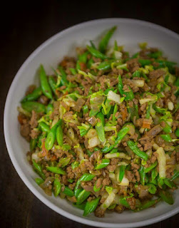 stir-fried green beans with ground beef