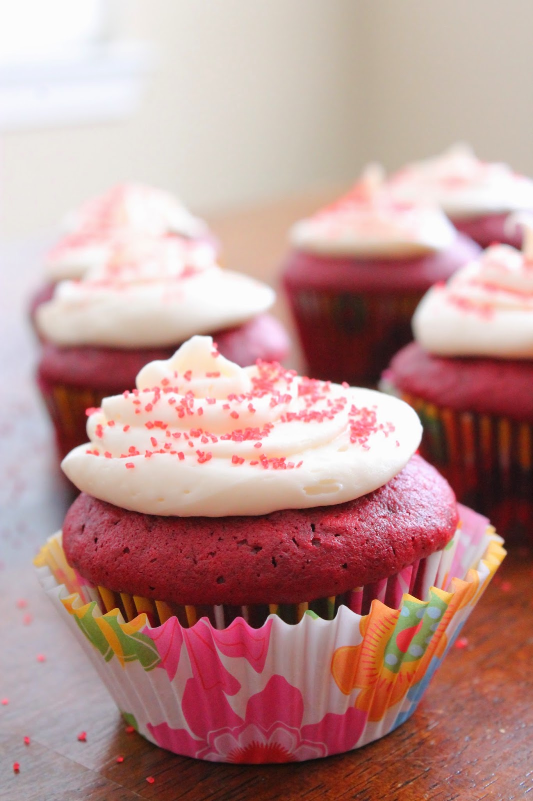 Red Velvet Cupcakes w/ Cream Cheese Frosting