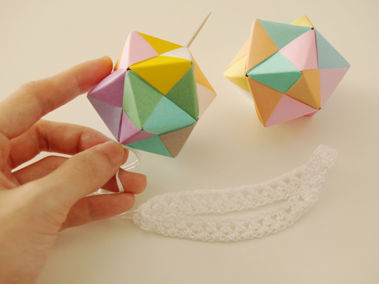 Howsanne Handmade Crochet Octahedron Origami