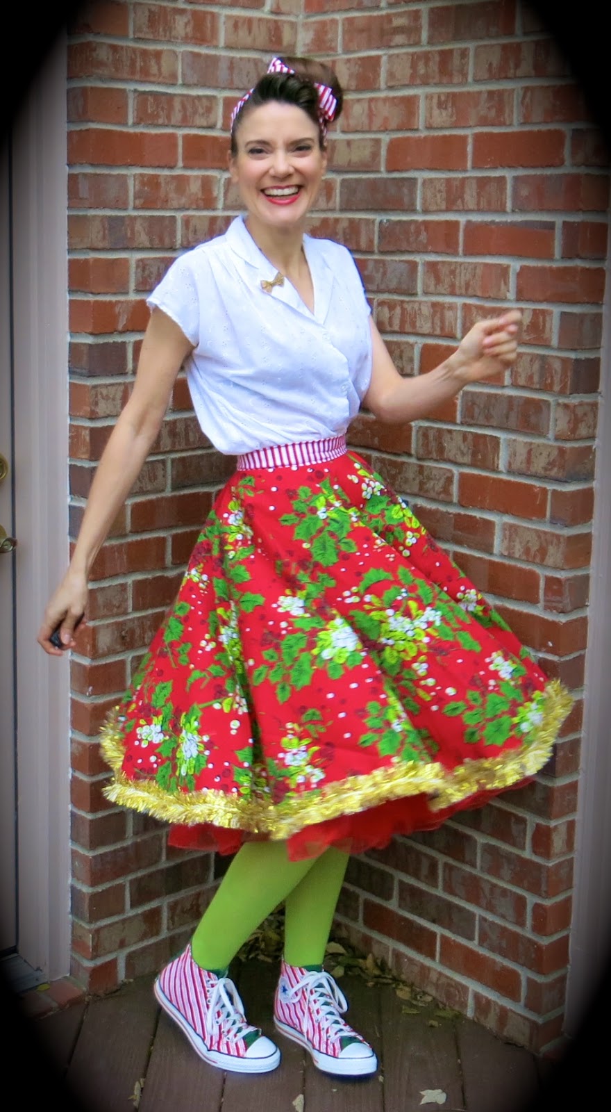 circle skirt from tablecloth
