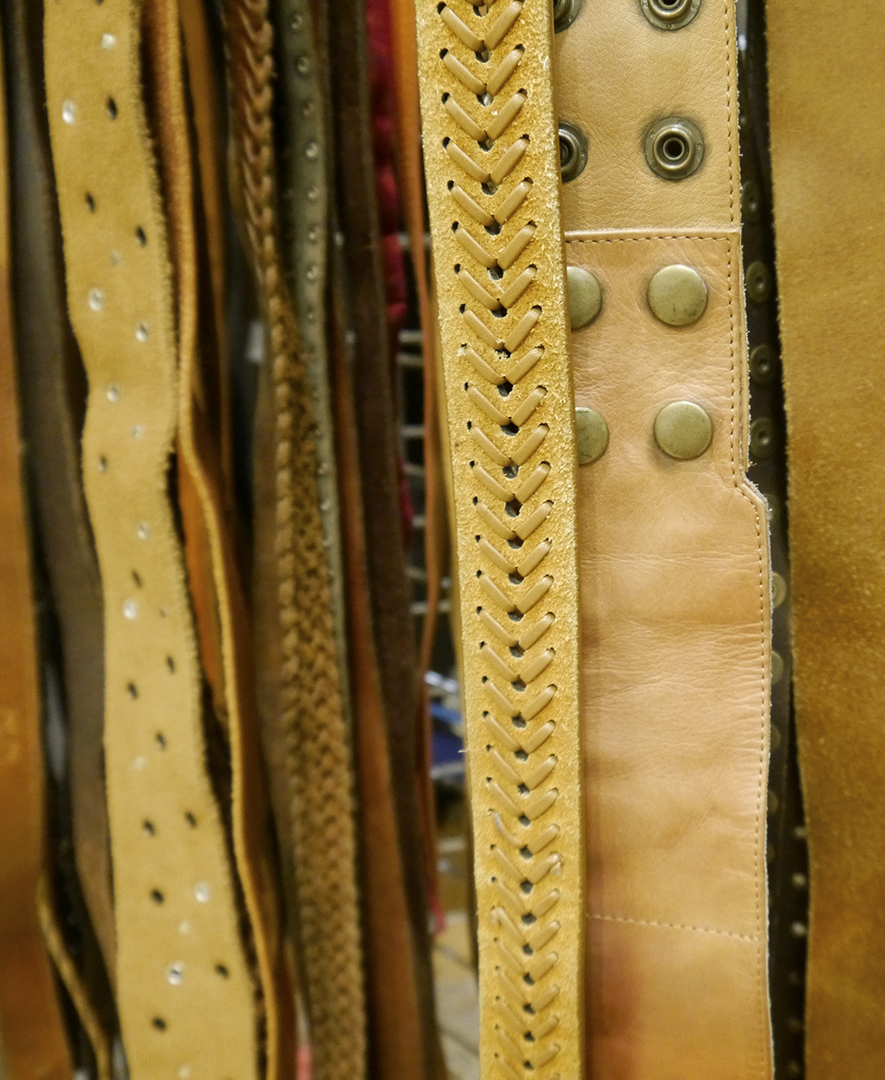 leather accessories at the vintage weigh and pay vintage kilo sale, vintage weigh and pay, pop up vintage fair, tips for shopping vintage