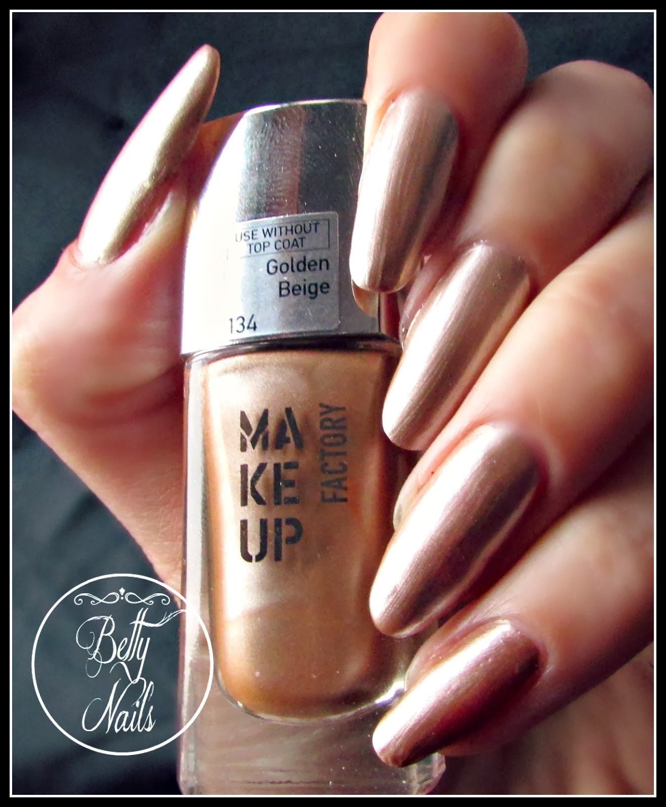 Betty Nails Make Up Factory Luxury Glam Gold Shimmer Golden Beige