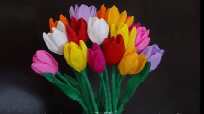 Gambar Bunga Tulip Dari Kain Flanel Gambar Bunga