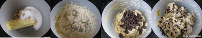 Making of Eggless Chocolate chip cookies