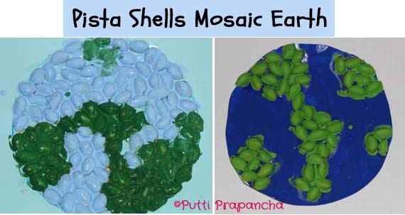Pista Shells Mosaic Earth ~ Putti's World -kids-activities