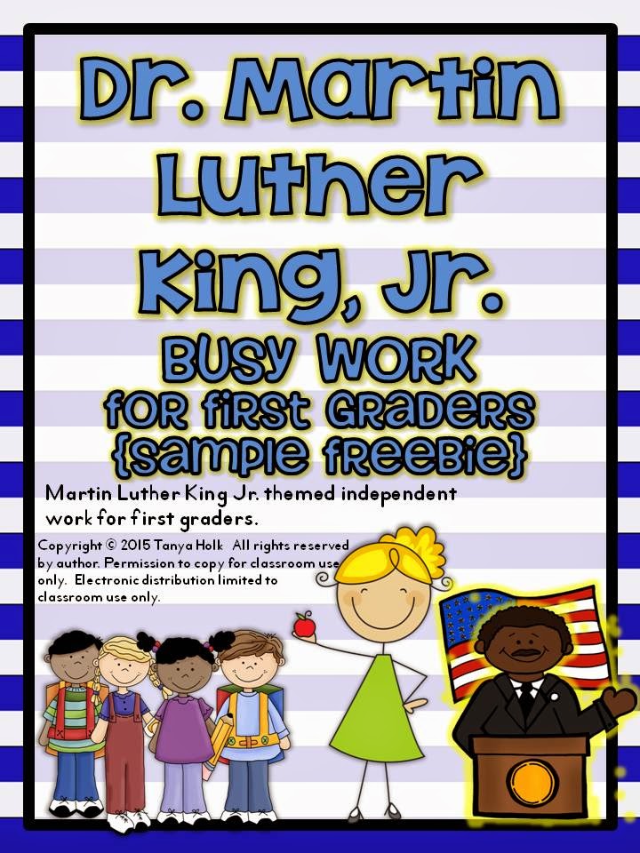 First Grade is Fantabulous!: {FREEBIE} Dr. Martin Luther King, Jr. Busy