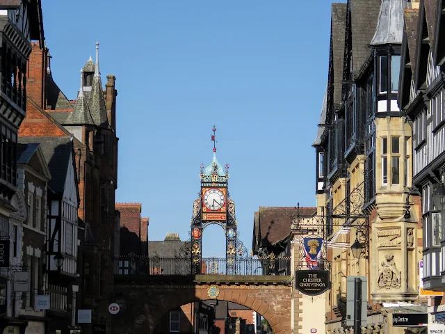 Check out the Medieval gates in Chester UK like Eastgate and Eastgate Clock