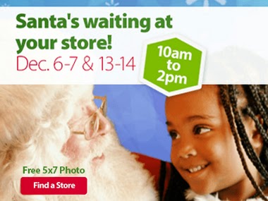 FREE 5×7 Photo with Santa at Walmart