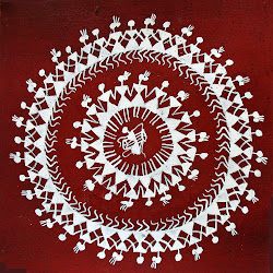 warli paintings indian painting folk wall tribal simple india tribe tarpa maharashtra dance circle manav madhubani patterns designs darshan gujarat