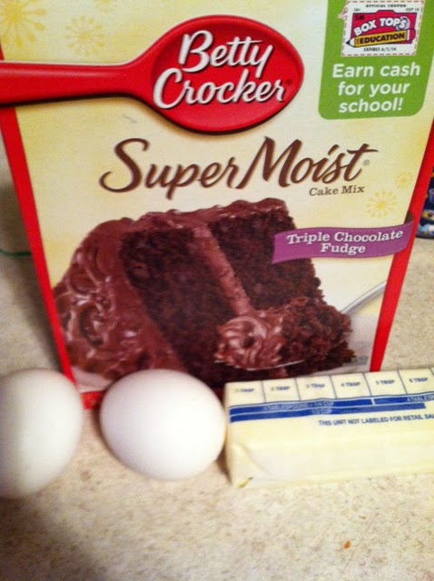 Testing Trendy....1, 2, 3: Triple chocolate fudge cake mix cookies