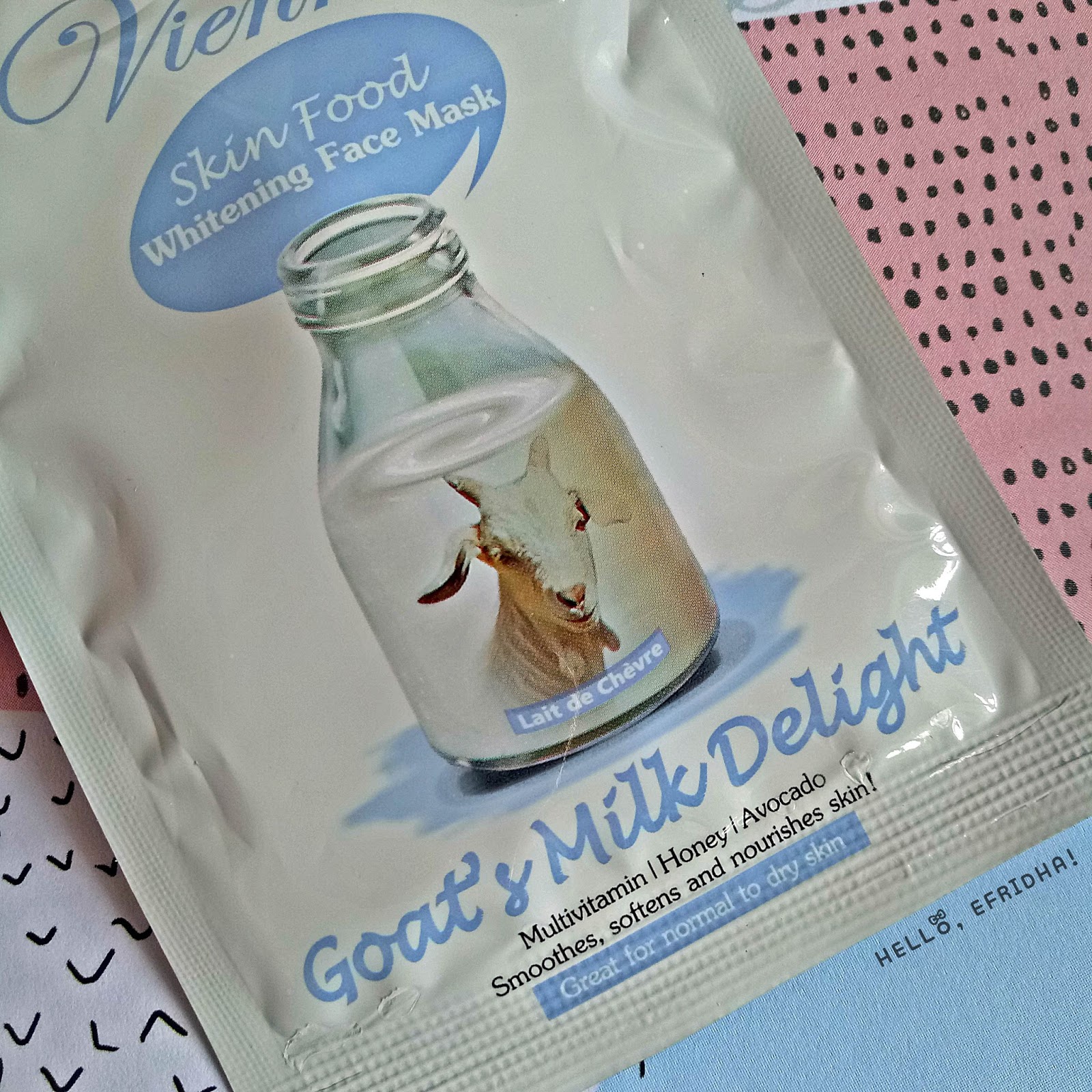 Review Vienna Skin Food Whitening Face Mask Goat�s Milk