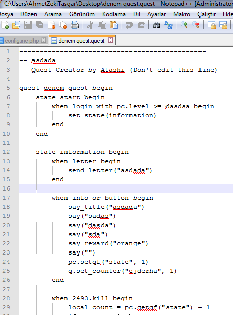 metin2 quest kodlama ve quest yapma