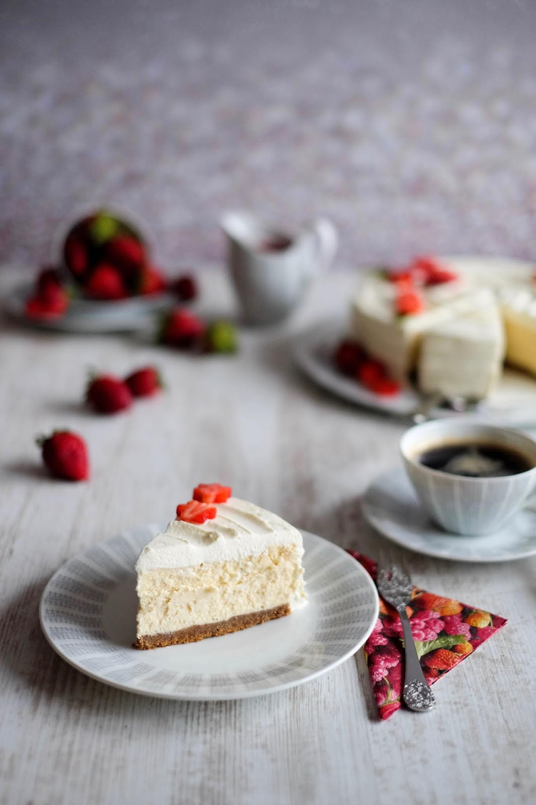 American Cheesecake mit Erdbeersauce Marion's Kaffeeklatsch