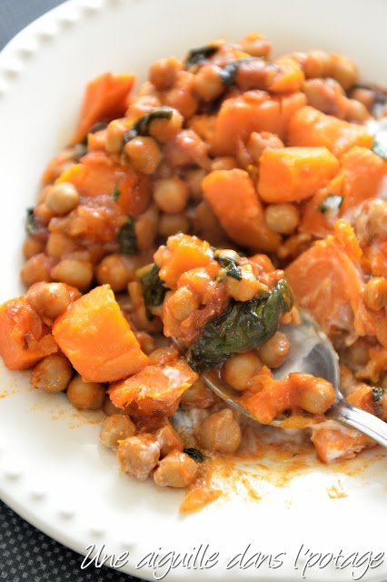 Pois chiches, épinards et patates douces au miel, de Yotam Ottolenghi