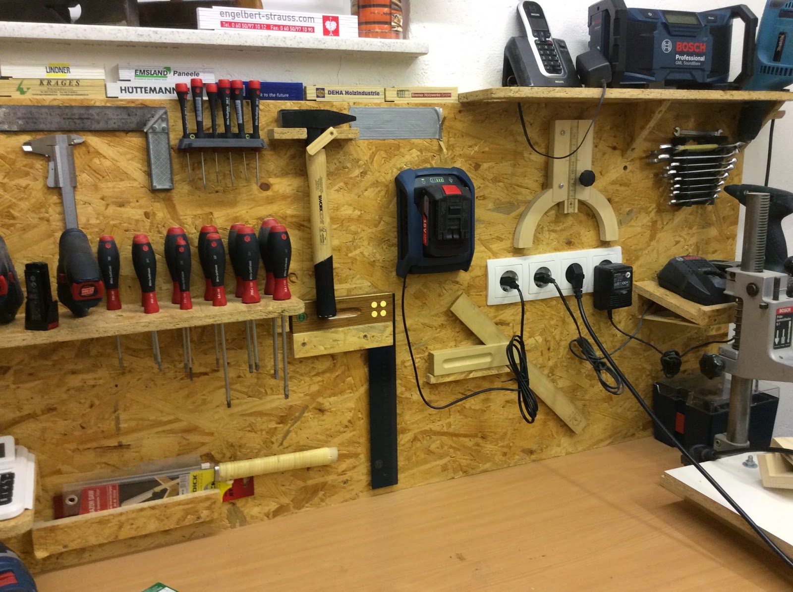 HolzwurmTom.de: French Cleat Aufhängesystem für Handwerkzeuge