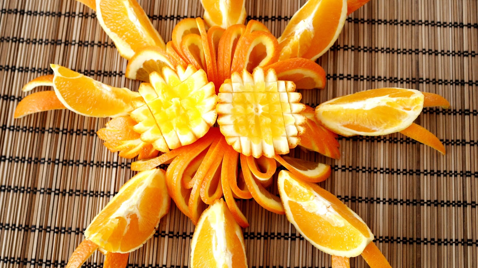 橙子摆盘造型图片,橙子摆放创意,橙子怎么切拼盘好看_大山谷图库