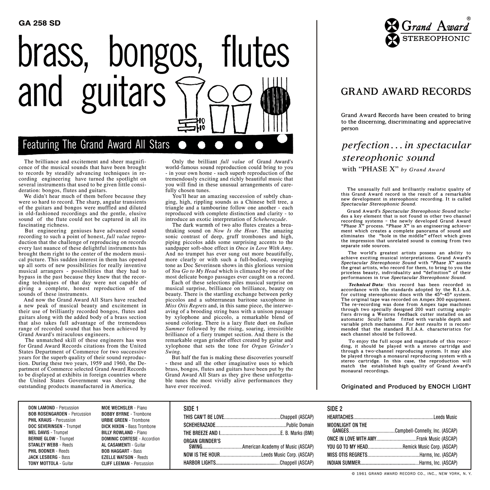 Stereo Candies THE GRAND AWARD ALL STARS "BRASS, BONGOS, FLUTES AND