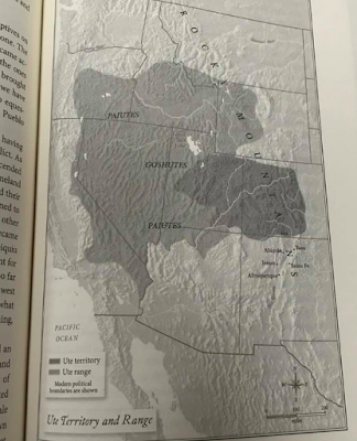 Ute territory in SW North America Ute territory in SW North America