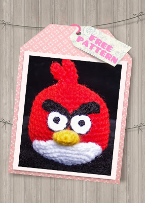 free red angry bird amigurumi crochet pattern