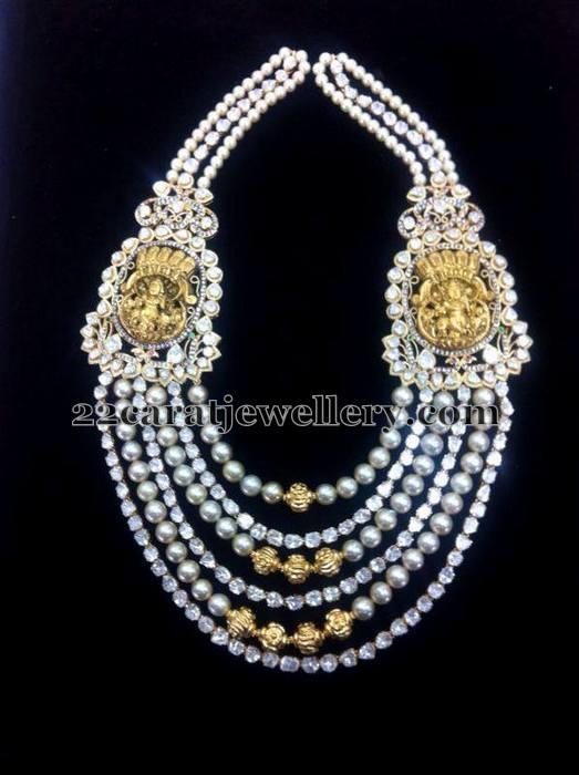 Pearl Layers Krishna Haram - Jewellery Designs