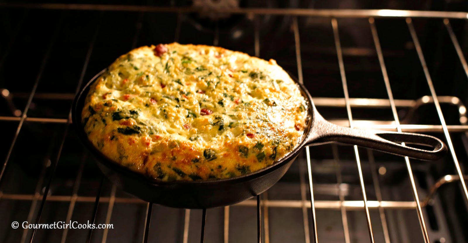Gourmet Girl Cooks Baby Kale & Sausage Frittata Easy Low Carb