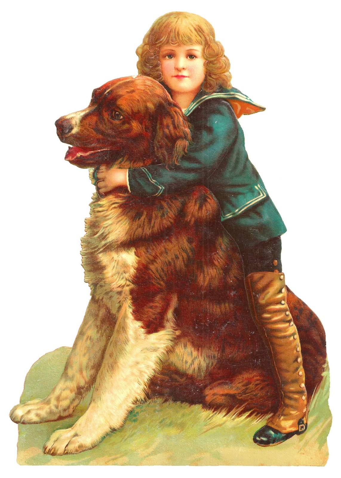 clipart boy and dog - photo #38