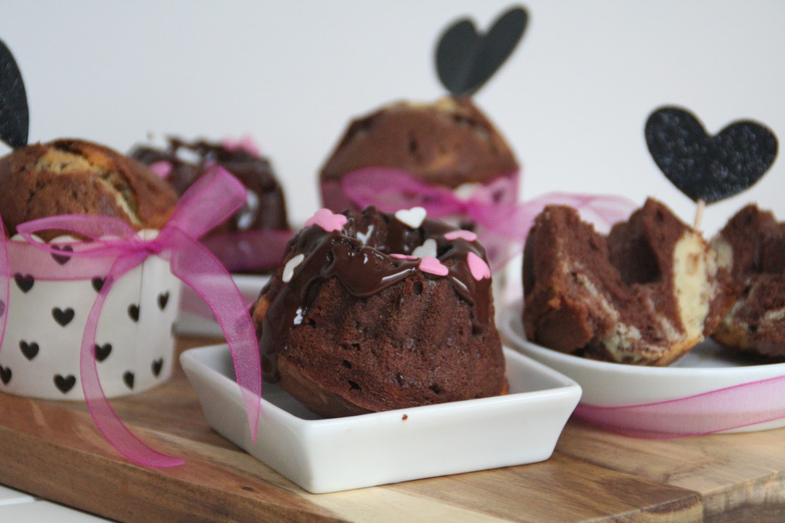 ninamanie: Valentinstags-Mini-Marmor-Kuchen