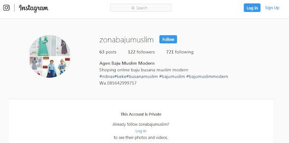 Akun Instagram toko online jual baju muslim modern