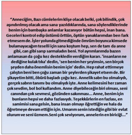 Anneye Özel Mektup - Hediye Gurmesi