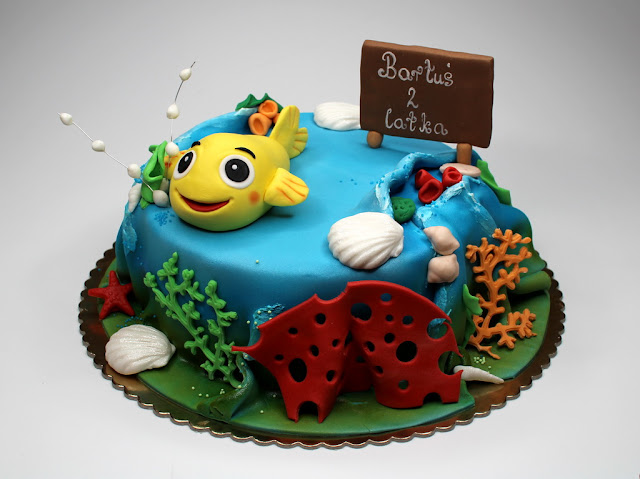 Children Birthday Cake with Fish, London