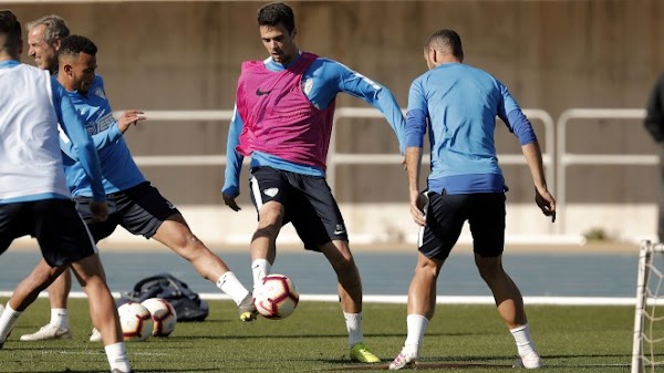 Málaga, Erik Morán vuelve a entrenar con el grupo