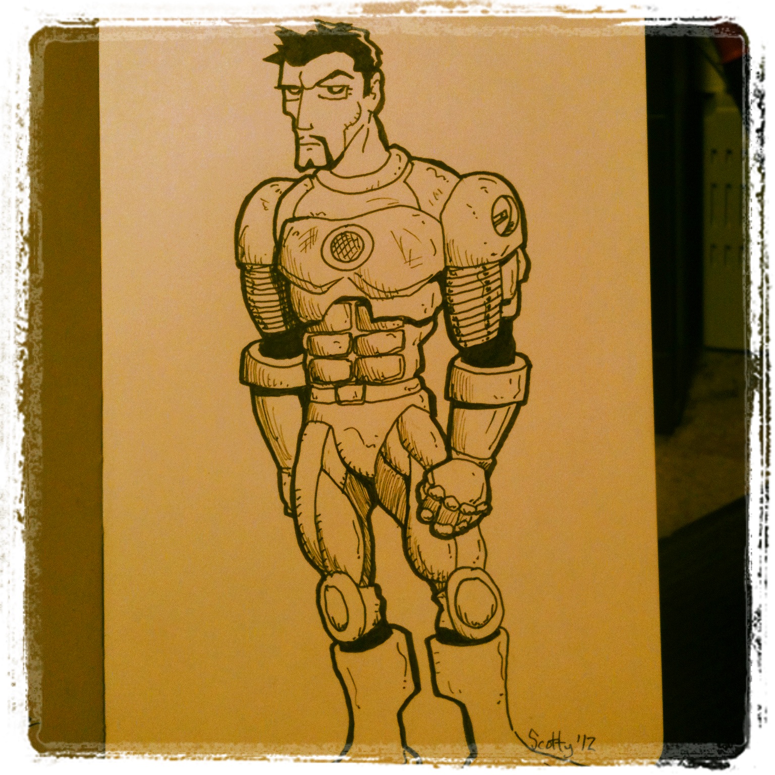 Как рисовать тони старка