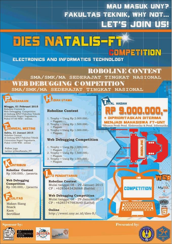 Roboline Contest & Web Debugging Competition Dies Natalis FT UNY 2015 ...