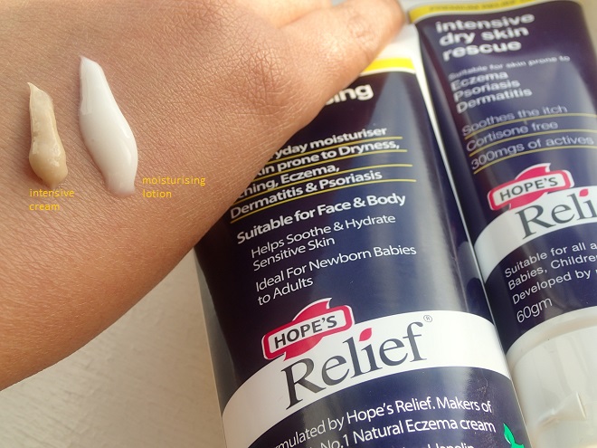 Hope's Relief Moisturising Lotion and Intensive Dry Skin Rescue Review 