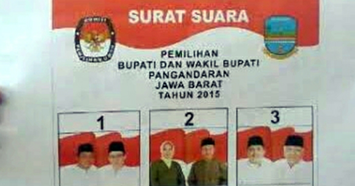 Inilah Desain Surat Suara Yang Akan Digunakan Dalam Pilkada