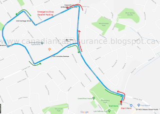 kitchener g2 route test road exit g1 maps