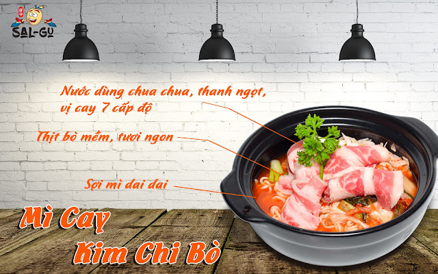 Mì cay kim chi bò SAL-GU Mì cay kim chi bò SAL-GU