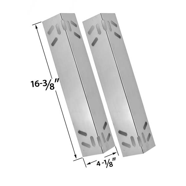 Bbq Parts Factory in USA Stainless Steel Heat Shield 2 Pack Replacement Stainless Steel Heat